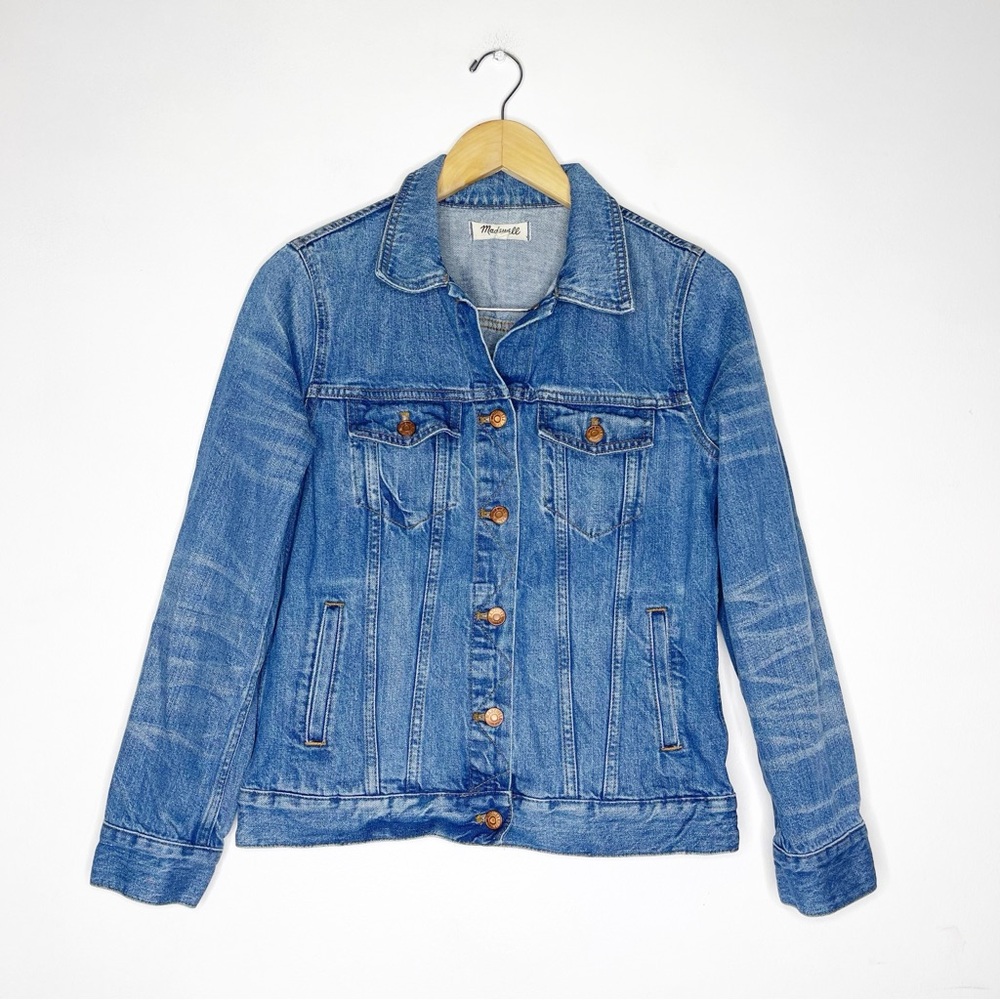 Madewell Denim Trucker The Jean Jacket in Pinter Wash Size Medium